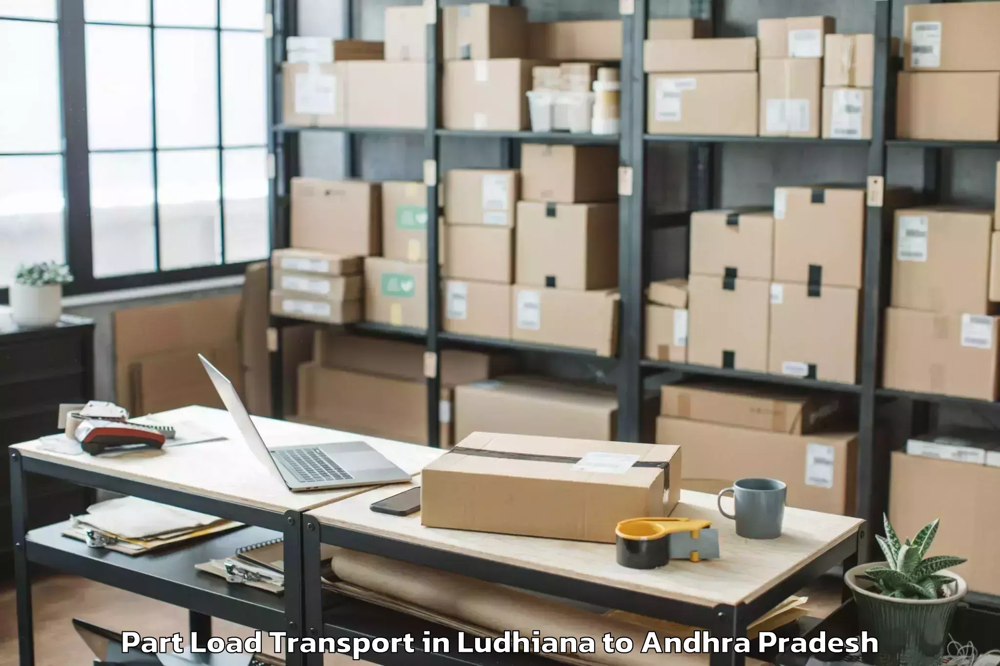 Book Your Ludhiana to Movva Part Load Transport Today